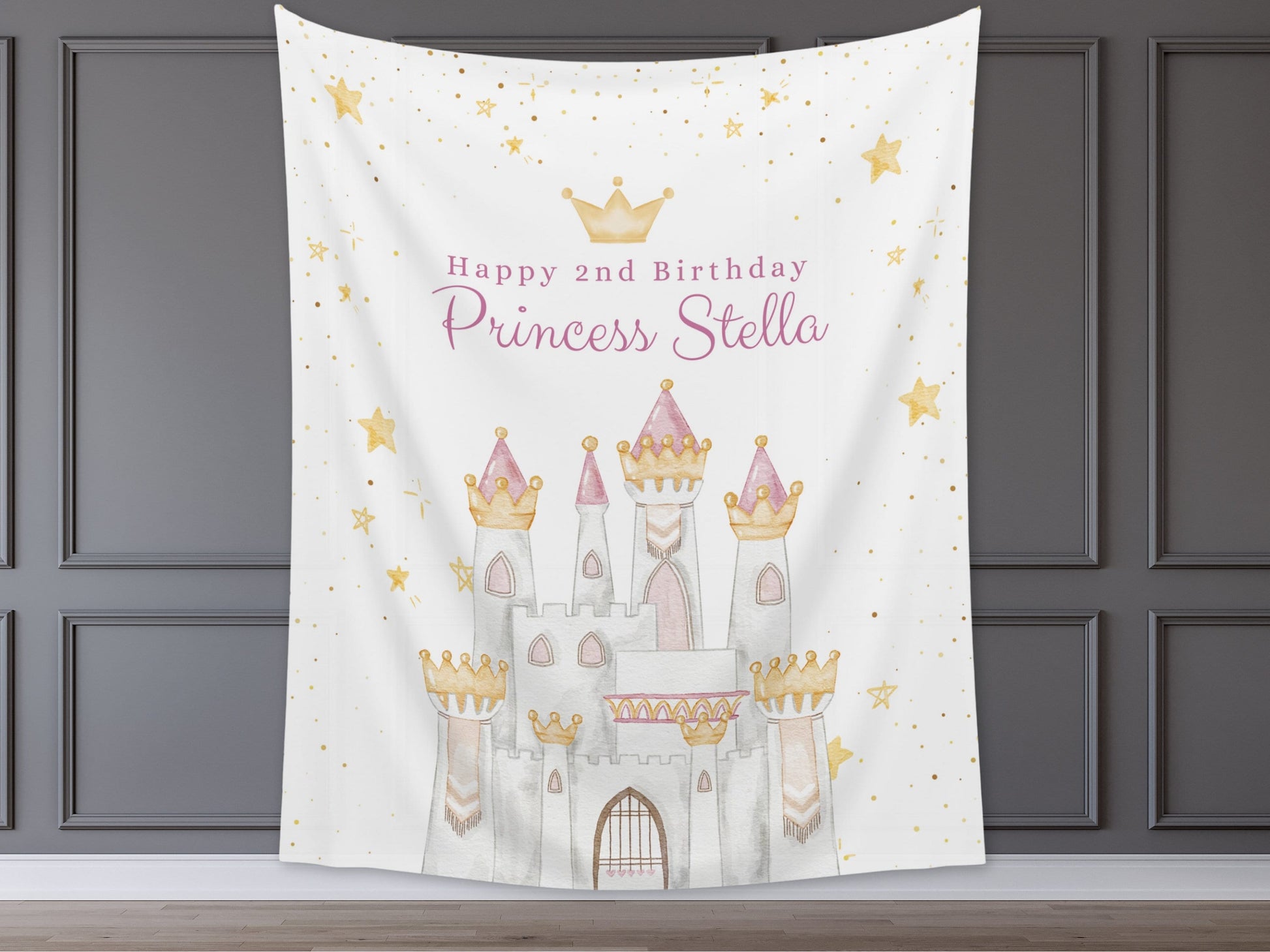 Princess Party Custom Banner | Magical Birthday Custom Backdrop | Pink Girl Birthday Party Décor | Baby Shower | Girl 1st Birthday Girl Gift