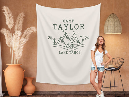 Camp Bachelorette Party Personalized Banner | Bride Last Name Lake Party Décor | Wild in the Woods Sign | Camping Bachelorette | Bridal Gift