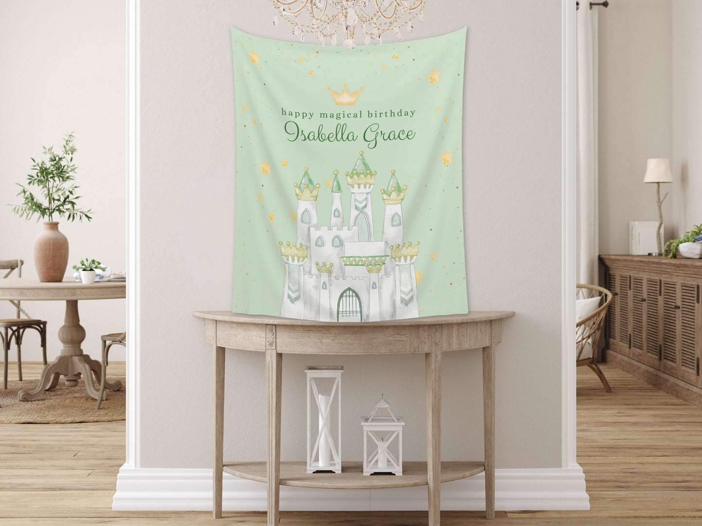 Princess Party Custom Banner | Magical Birthday Custom Backdrop | Pink Girl Birthday Party Décor | Baby Shower | Girl 1st Birthday Girl Gift