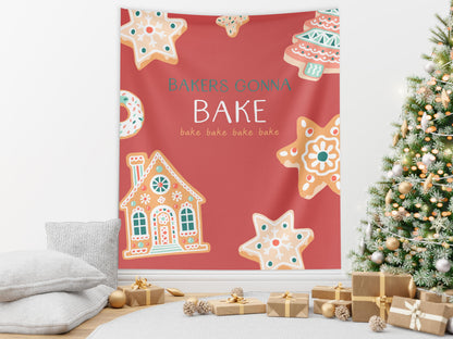 Swiftie Inspired Baking Party Décor Banner, Friendsmas Backdrop, Custom Backdrop for Balloon Garland, Christmas Cookie Party Decoration