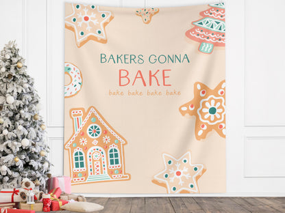 Swiftie Inspired Baking Party Décor Banner, Friendsmas Backdrop, Custom Backdrop for Balloon Garland, Christmas Cookie Party Decoration
