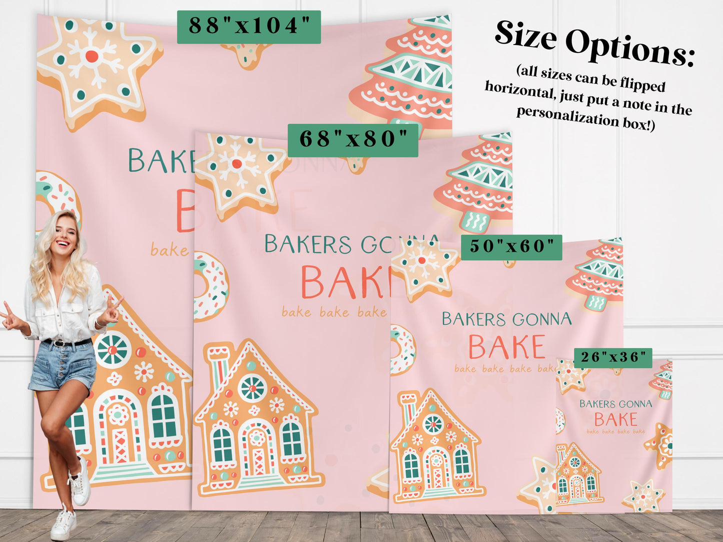 Swiftie Inspired Baking Party Décor Banner, Friendsmas Backdrop, Custom Backdrop for Balloon Garland, Christmas Cookie Party Decoration