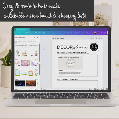 All-in-One Party Planner Workbook (PDF + Canva)