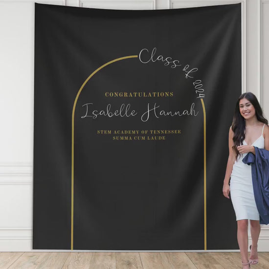 Class of 2024 Arch Custom Graduation Party Backdrop, Personalized School Colors Banner, High School Graduation, College Grad Gift