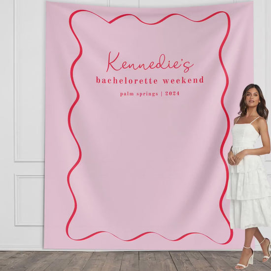 Bachelorette Party Custom Banner, Hen Party Décor, Bach Weekend Backdrop, Luxury Beach Last Toast, Bridesmaids Party, Last Name Bride Gift