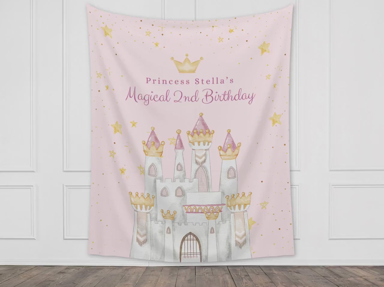 Princess Party Custom Banner | Magical Birthday Custom Backdrop | Pink Girl Birthday Party Décor | Baby Shower | Girl 1st Birthday Girl Gift
