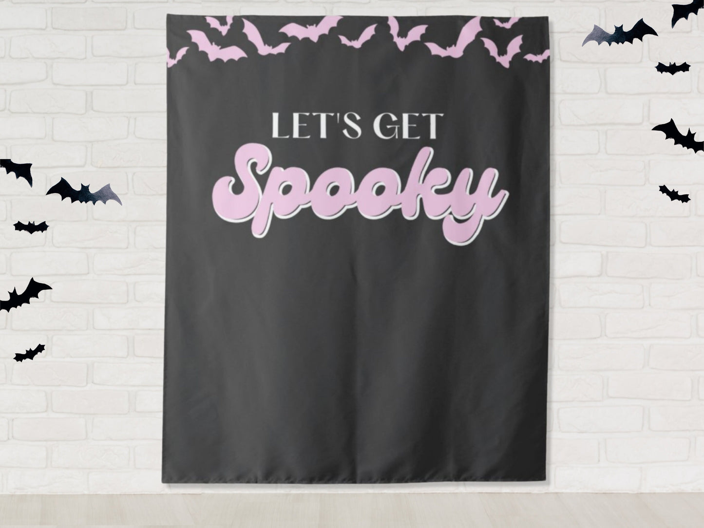 Let's Get Spooky Halloween Party Backdrop | Customizable | Personalized Retro Halloween Photo Booth