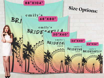 Bridechella Bachelorette Weekend Customizable Backdrop | Festival Bachelorette Party Personalized Banner | Bachelorette Pad Décor