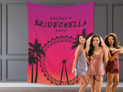Bridechella Bachelorette Weekend Customizable Backdrop | Festival Bachelorette Party Personalized Banner | Bachelorette Pad Décor