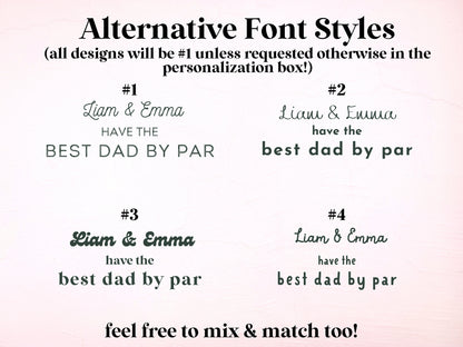 Best Dad By Par Customizable Fabric Banner Father's Day Golf Gift | Personalized Kid's Names Banner | Backdrop for Father's Day BBQ or Party